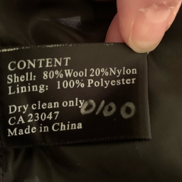 Giacca black wool petty coat style winter coat - Picture 6 of 7